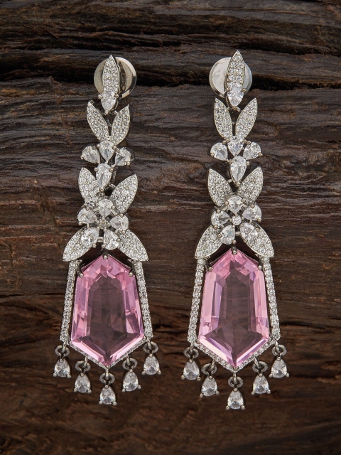 

Kushal's Fashion Jewellery Pink Floral Drop Earrings