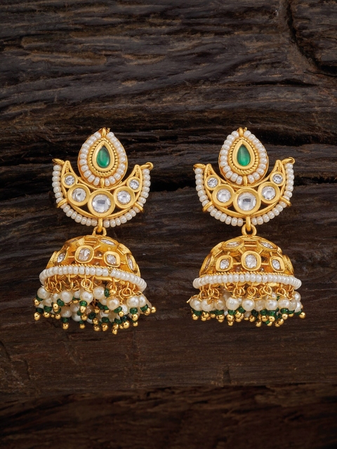 

Kushal's Fashion Jewellery Green Dome Shaped Studs Earrings