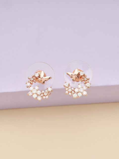 

Kushal's Fashion Jewellery White Floral Studs Earrings