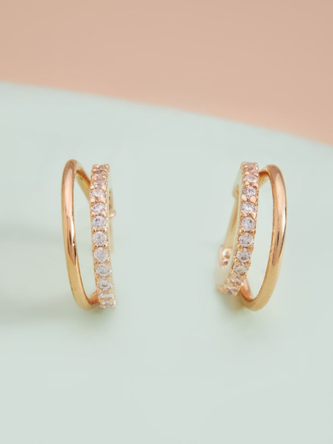 

Kushal's Fashion Jewellery White Circular Studs Earrings