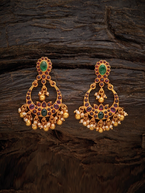 

Kushals Fashion Jewellery 92.5 Silver Red Crescent Shaped Drop Earrings