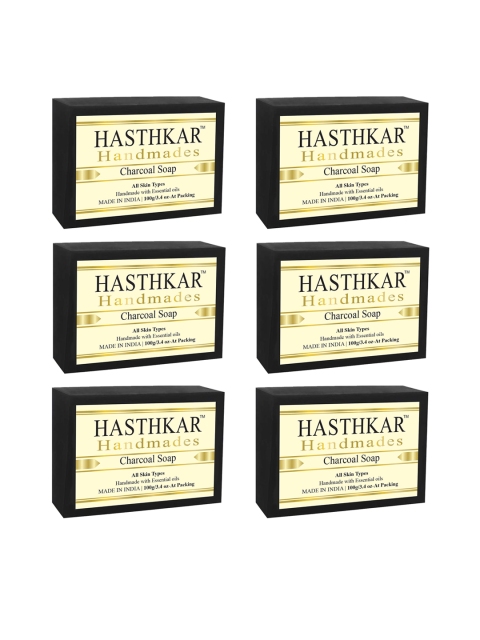 

Hasthkar Set Of 6 Black Glycerine Charcoal Soap