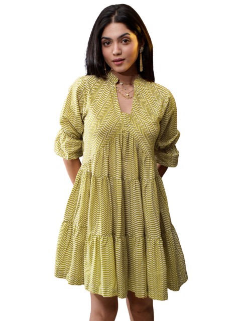 

Alaya By Stage3 Green A-Line Dress