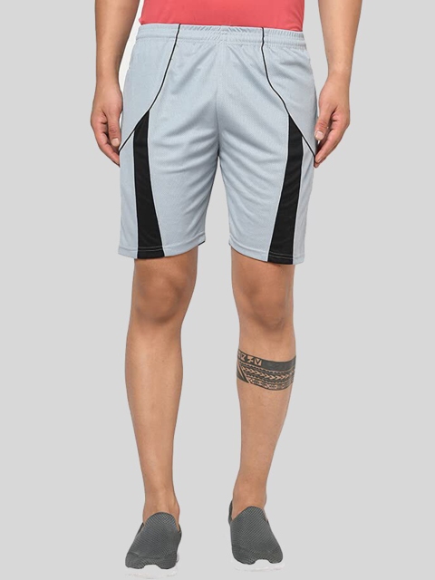 

JOLLY'S Men Grey Striped Outdoor Sports Shorts