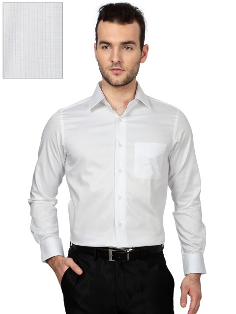 

Peter England Men White Classic Fit Solid Formal Shirt