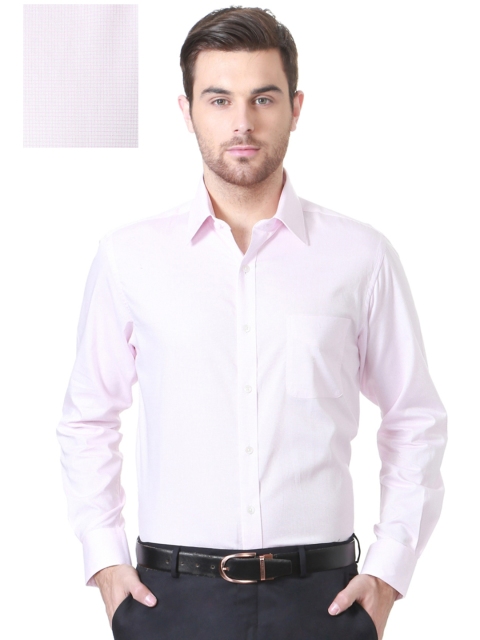 

Peter England Men Pink Classic Regular Fit Checked Formal Shirt