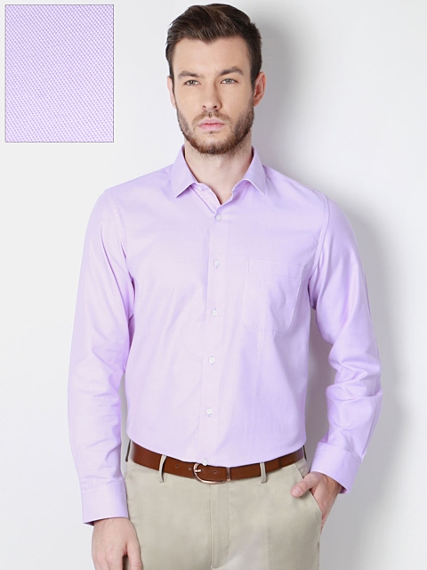 

Peter England Men Purple Slim Fit Solid Formal Shirt