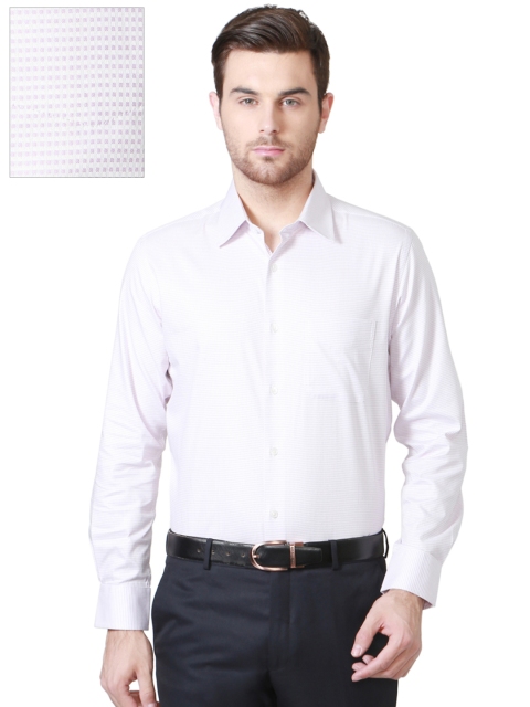 

Peter England Men Light Pink Classic Fit Self-Design Formal Shirt