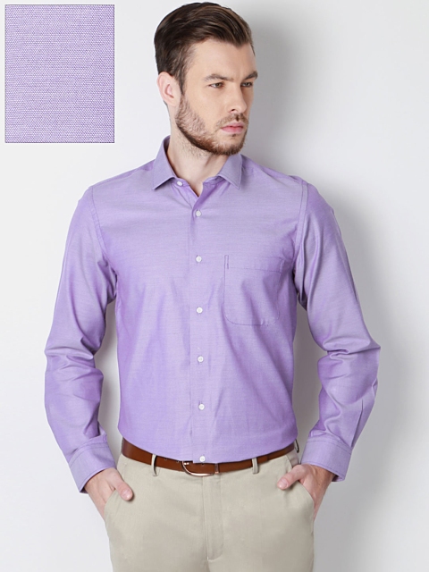 

Peter England Men Purple Slim Fit Solid Formal Shirt