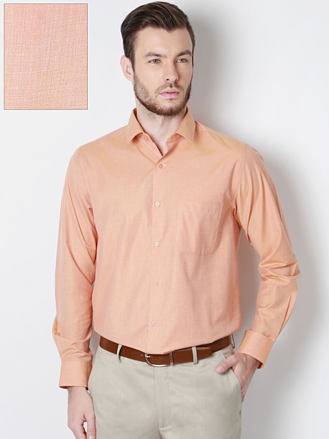 

Peter England Men Orange Nuvo Regular Fit Solid Formal Shirt