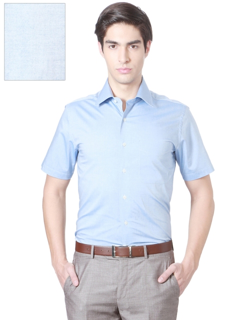 

Peter England Men Blue Classic Regular Fit Solid Formal Shirt