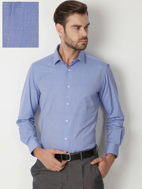 

Peter England Men Blue Nuvo Regular Fit Solid Formal Shirt