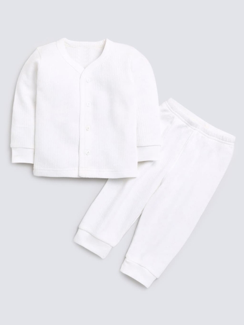 

Hopscotch Infants Boys Off White Solid Thermal Set