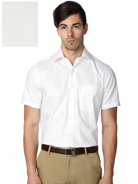 

Peter England Men White Classic Regular Fit Solid Formal Shirt
