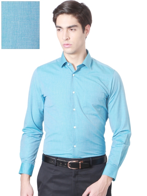 

Peter England Men Blue Slim Fit Solid Formal Shirt