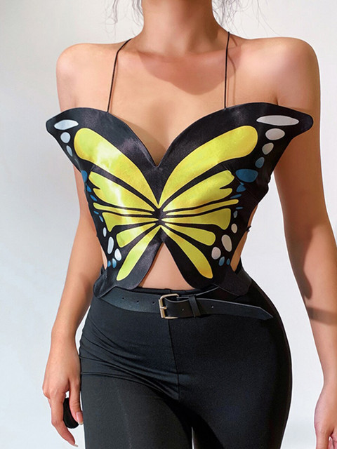 

URBANIC Yellow Print Top