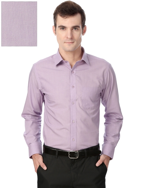 Peter England Men Purple Nuvo Regular Fit Solid Formal Shirt