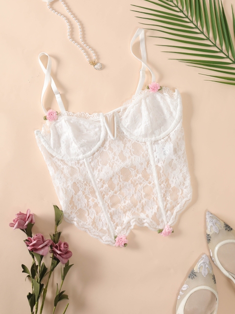 

URBANIC Women White Bralette Crop Top
