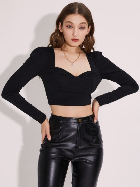 

URBANIC Black Crop Top