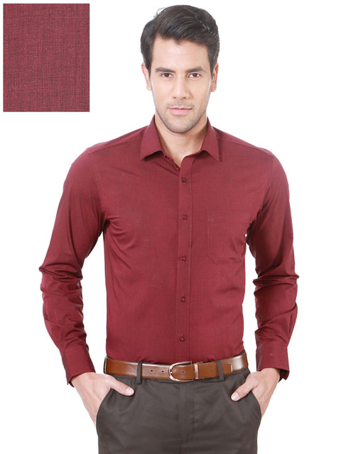 

Peter England Men Dark Pink Nuvo Fit Solid Formal Shirt