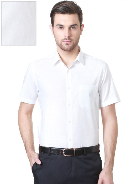 

Peter England Men White Nuvo Regular Fit Solid Formal Shirt