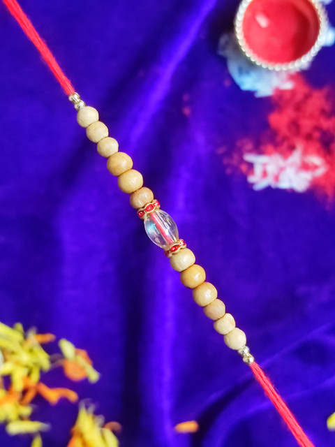 

CRAYTON Men Red & Brown Beaded Rakhi