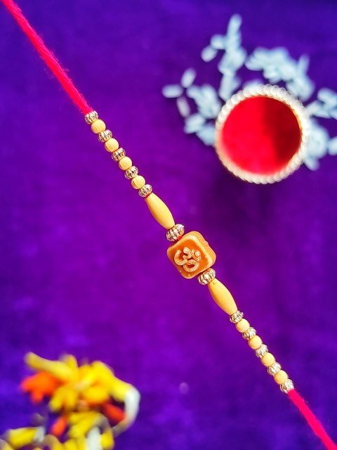 

CRAYTON Men Red Beaded Rakhi