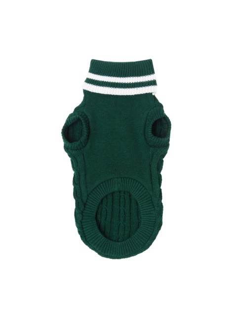 

thepawpstarco Green Solid Woolen Dog Sweaters