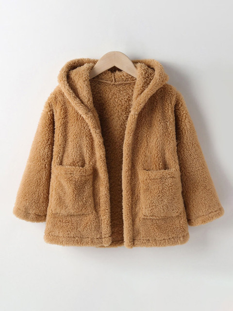 

Hopscotch Boys Brown Colourblocked Crop Open Front Jacket