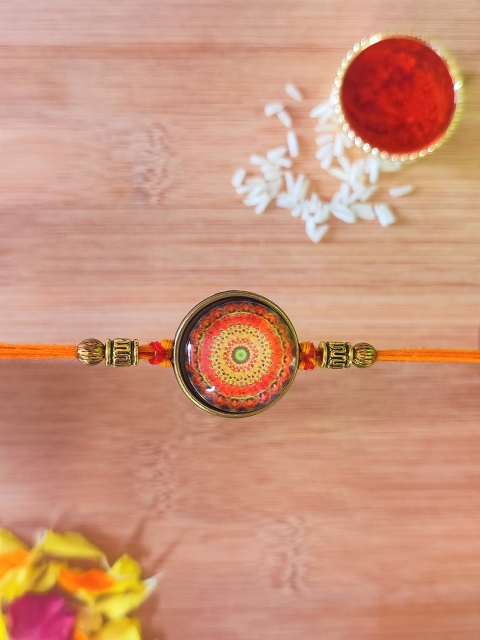 

CRAYTON Men Multi-Colored Mandala 3D Tie-Up Rakhi