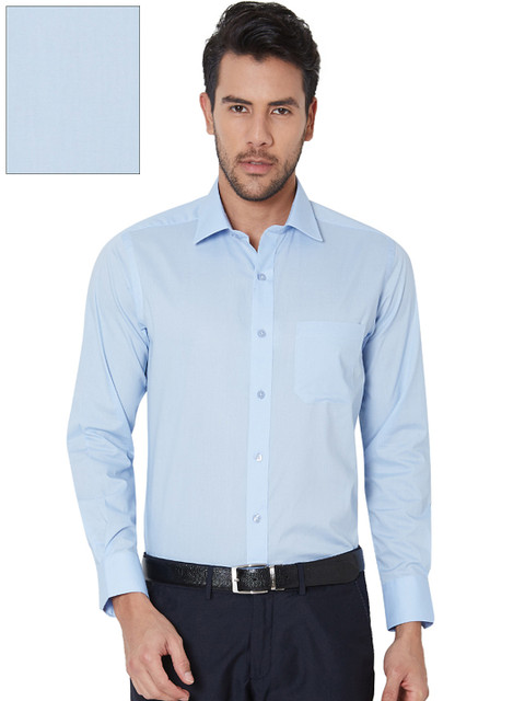 

Peter England Men Blue Nuvo Regular Fit Formal Shirt