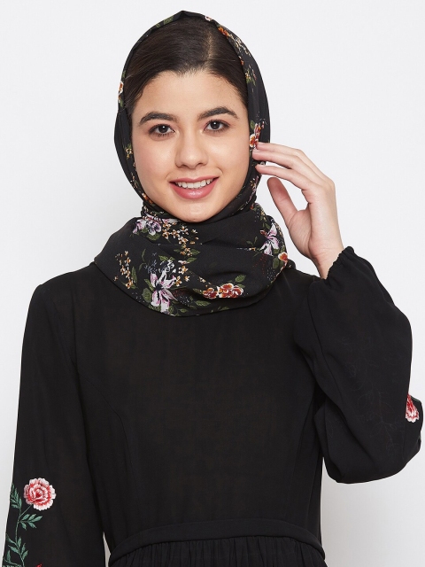 

NABIA Women Brown & White Printed Scarf