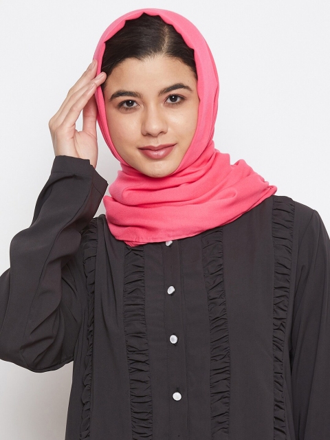 

NABIA Women Pink Solid Scarf