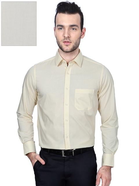 

Peter England Men Cream-Coloured Nuvo Fit Solid Formal Shirt