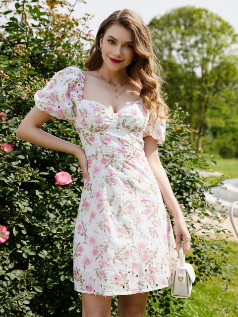 

URBANIC Pink Floral Dress