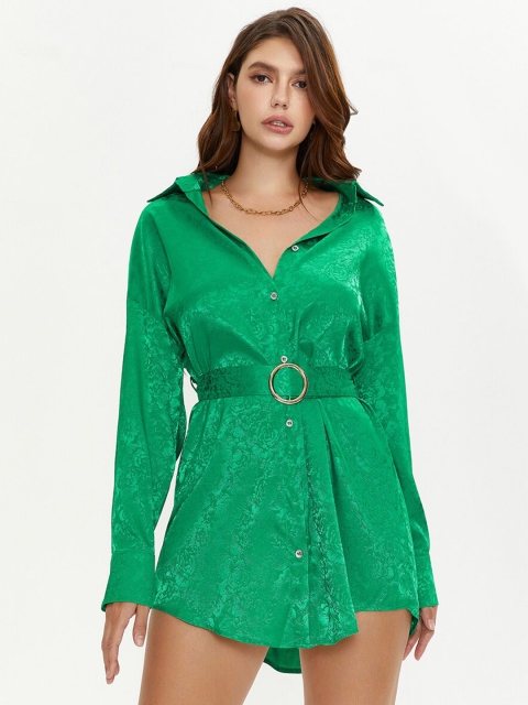 

URBANIC Green Shirt Dress