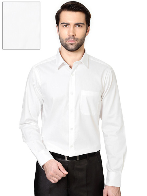 

Peter England Men White Nuvo Regular Fit Solid Formal Shirt
