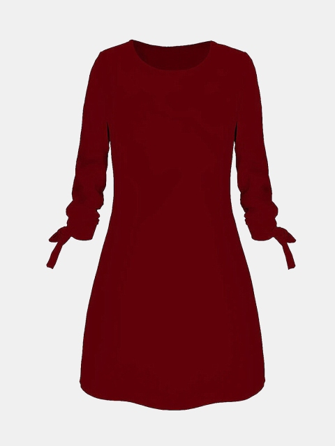 

URBANIC Burgundy Sheath Dress