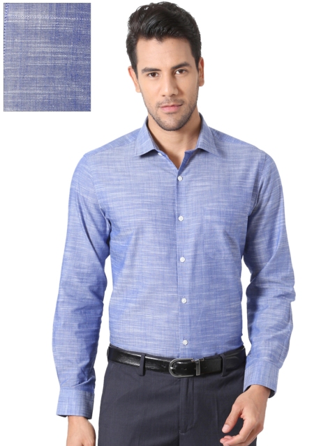 

Peter England Men Blue Nuvo Regular Fit Solid Formal Shirt