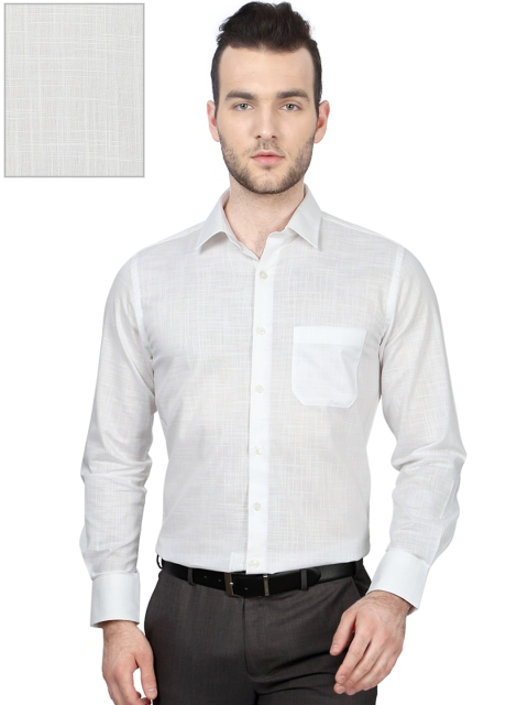 

Peter England Men White Nuvo Regular Fit Solid Formal Shirt