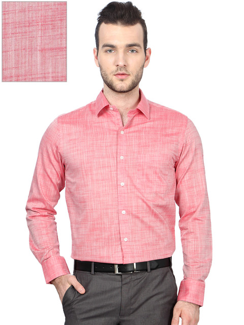 

Peter England Men Pink Slim Fit Solid Formal Shirt