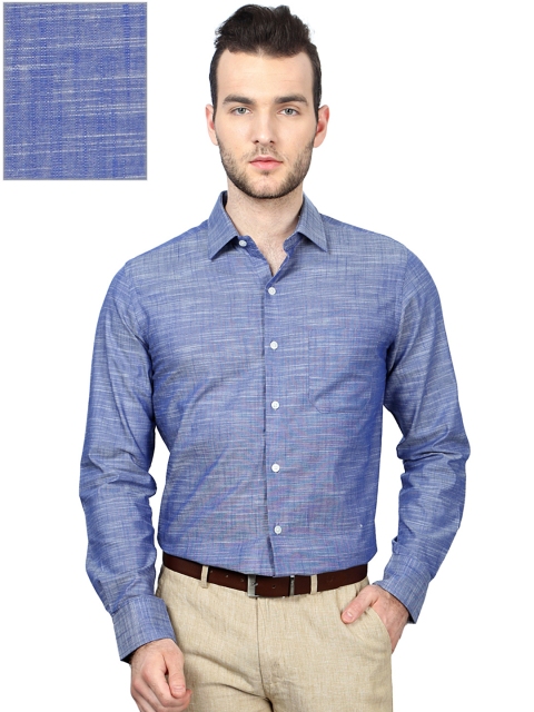 

Peter England Men Blue Slim Fit Solid Formal Shirt