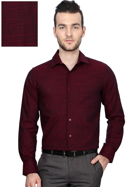 

Peter England Men Maroon Slim Fit Solid Formal Shirt
