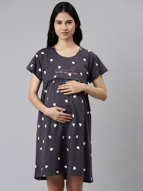 

GOLDSTROMS Grey Maternity Empire Dress