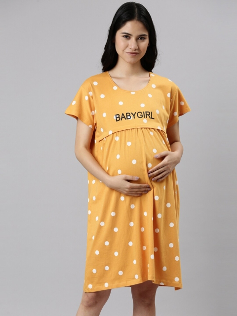 

GOLDSTROMS Mustard Yellow Maternity Empire Dress