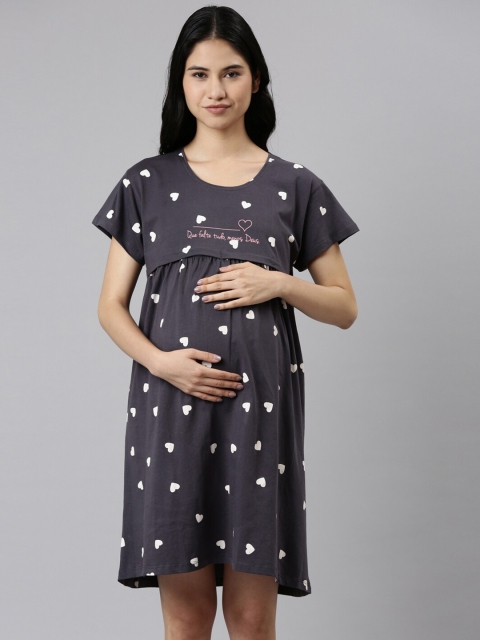 

GOLDSTROMS Grey Maternity Empire Dress