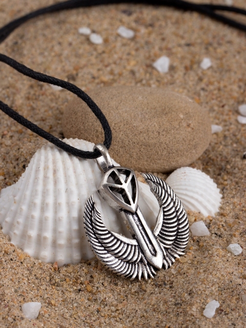 

Dare by Voylla Men Silver-Toned Handcrafted Pendant with Chain
