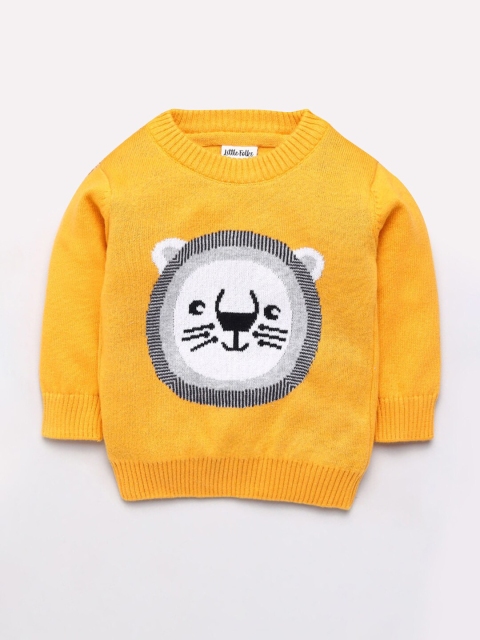 

Hopscotch Boys Yellow & White Animal Printed Pullover