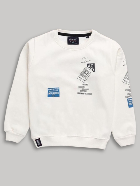 

Hopscotch Boys Blue Printed Sweatshirt