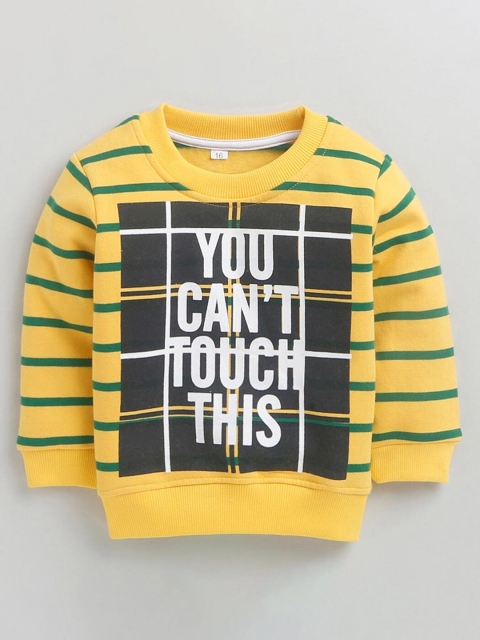 

Hopscotch Boys Yellow Striped Sweatshirt